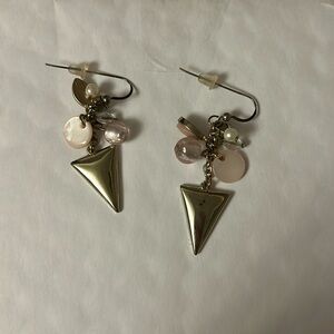 Metallic earrings dangle